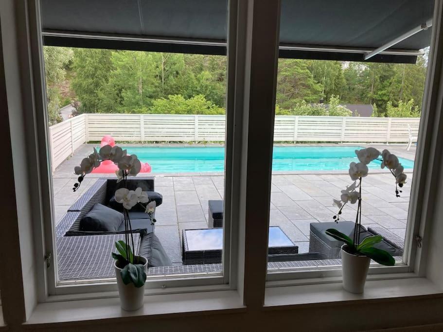 تروسا Villa Med Pool Och Bara 600M Till Havet! المظهر الخارجي الصورة